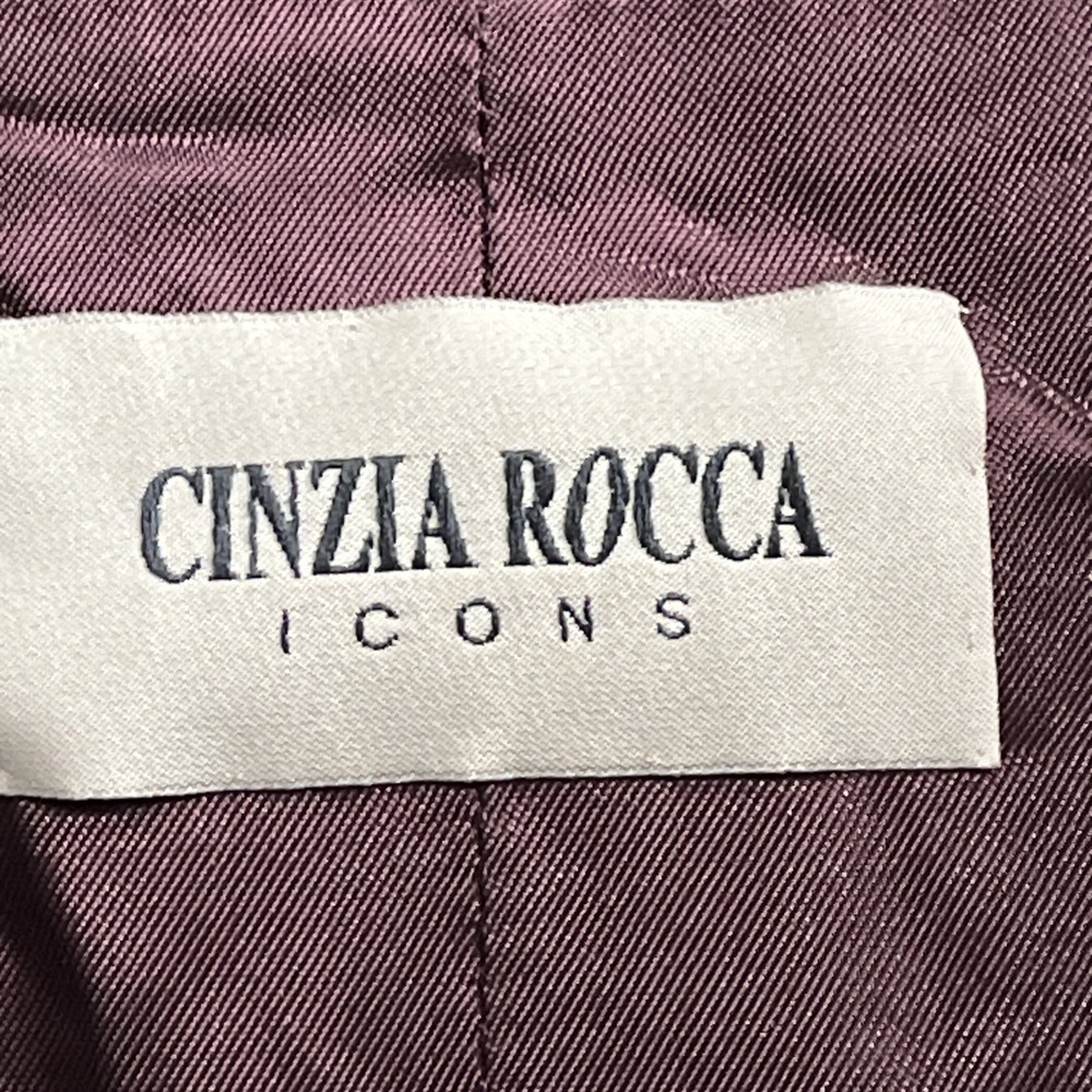 Cinzia Rocca Icons Coat Wool Cashmere Blend Dark Purple 16 Professional Classic - Picture 5 of 16